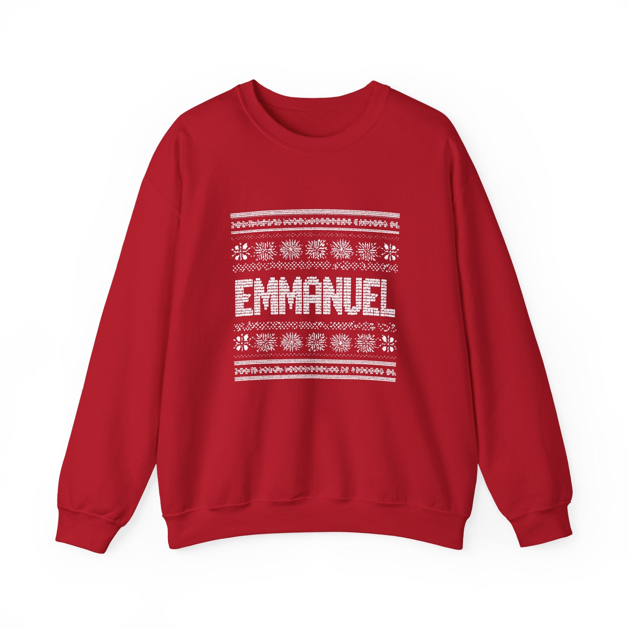 Emmanuel Gildan Unisex Christmas Crewneck Sweatshirt |Christian Holiday Gift