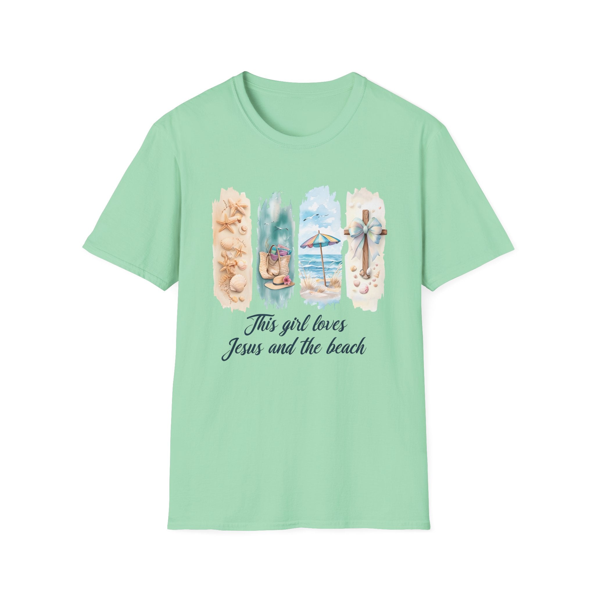 This Girl Loves Jesus and the Beach Shirt – Christian T-Shirts for Women | Faith Based Apparel | Beach Lover T-Shirt, Faith T-Shirt, Jesus Shirt, Summer Apparel, Christian Gifts, Casual...