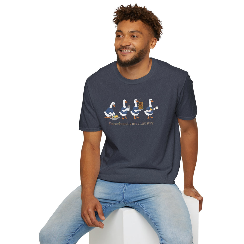 Fatherhood Is My Ministry Gildan T-Shirt | Christian Dad Gift | Faith-Based Tee