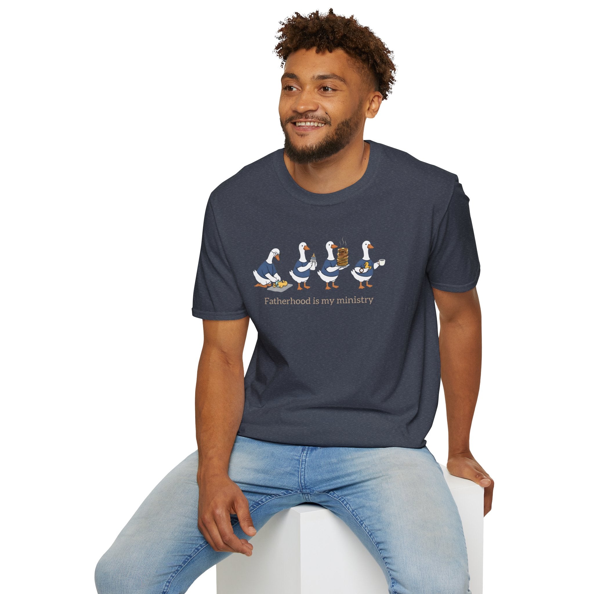 Fatherhood Is My Ministry Gildan T-Shirt | Christian Dad Gift | Faith-Based Tee