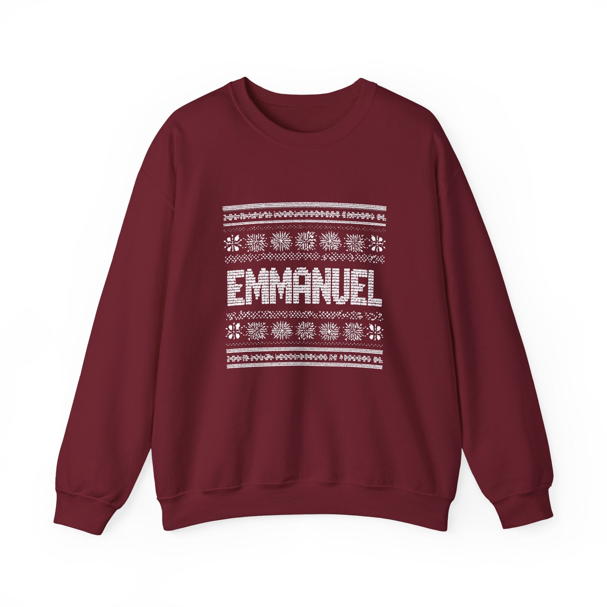 Emmanuel Gildan Unisex Christmas Crewneck Sweatshirt |Christian Holiday Gift