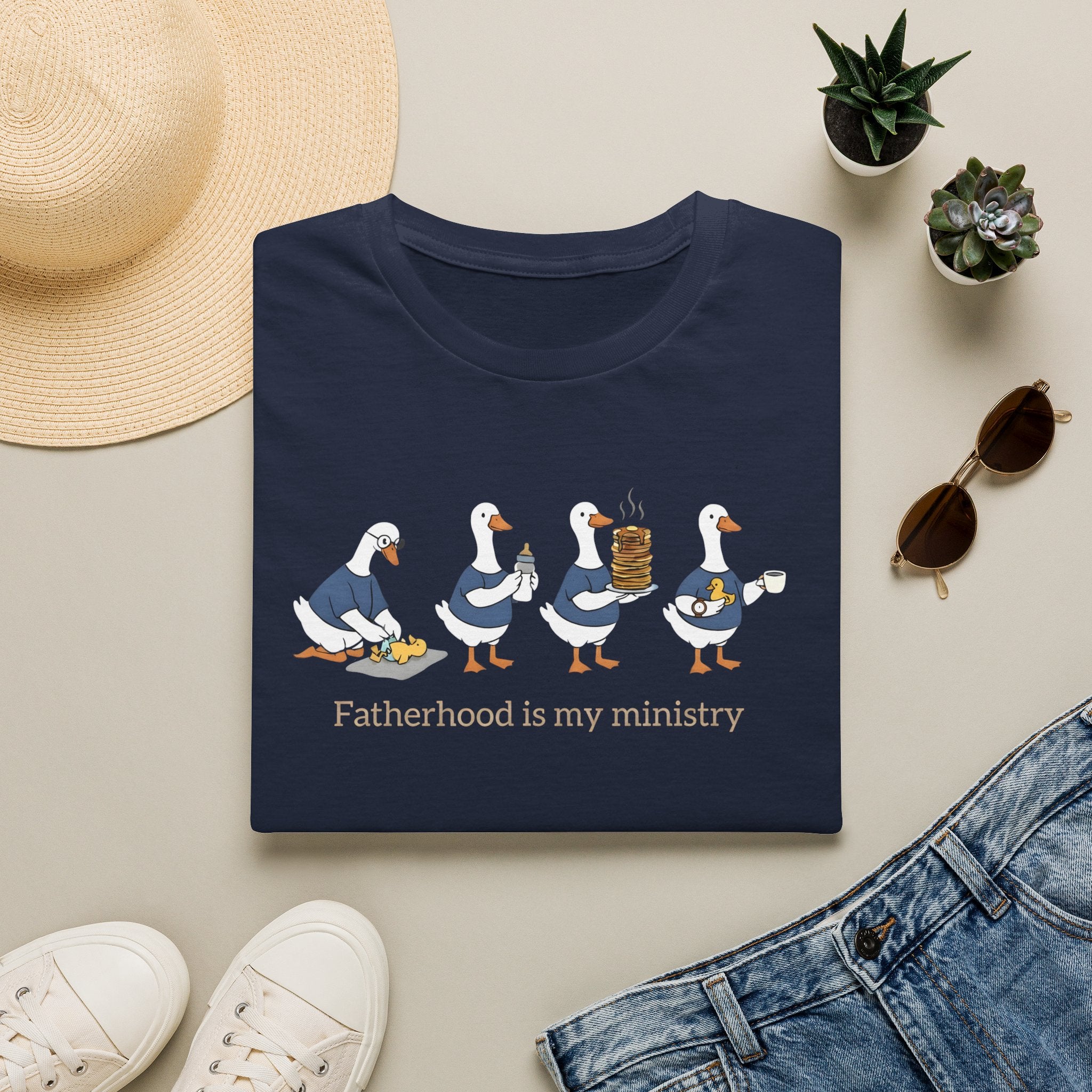 Fatherhood Is My Ministry Gildan T-Shirt | Christian Dad Gift | Faith-Based Tee