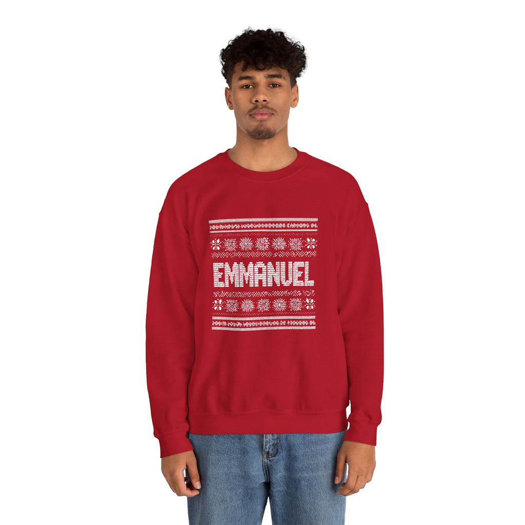 Emmanuel Gildan Unisex Christmas Crewneck Sweatshirt |Christian Holiday Gift