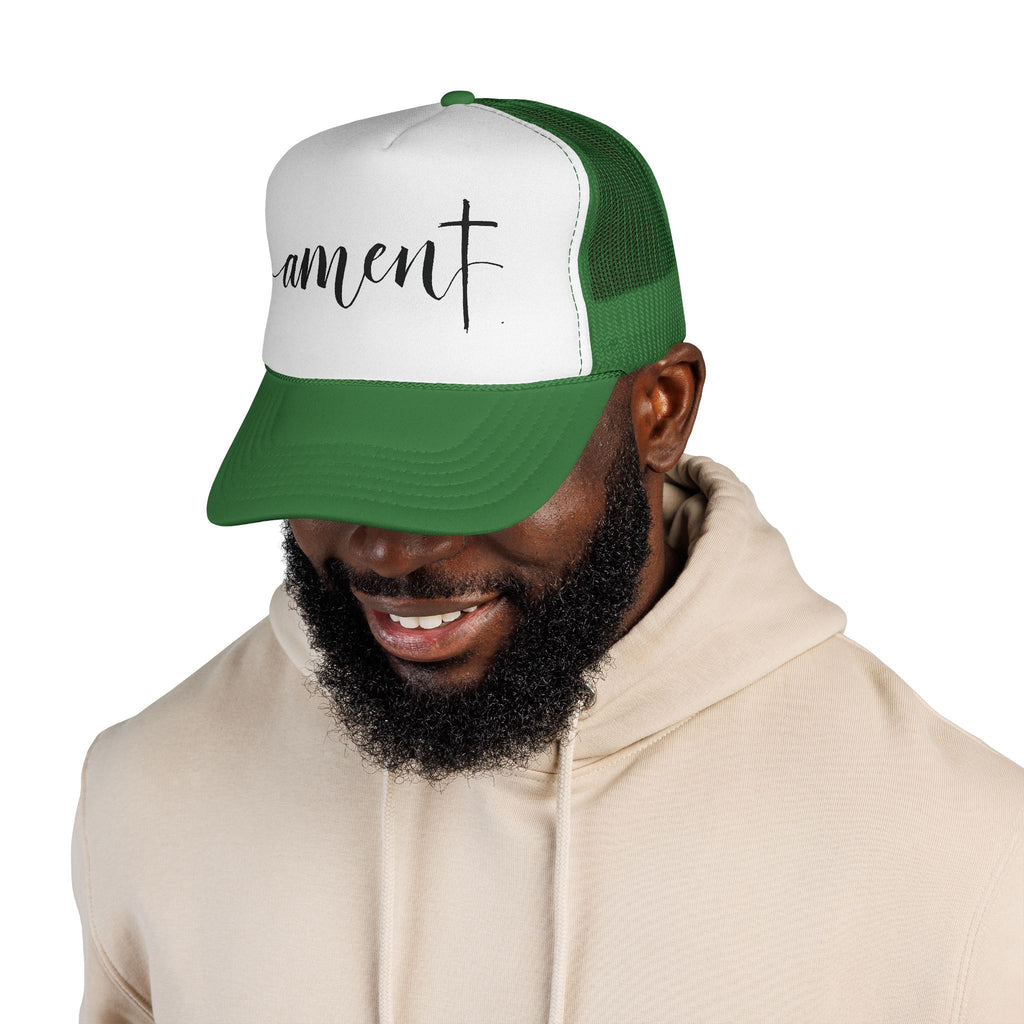 Amen Christian Trucker Hat | Faith Snapback Cap | Adjustable Mesh Hat Gift