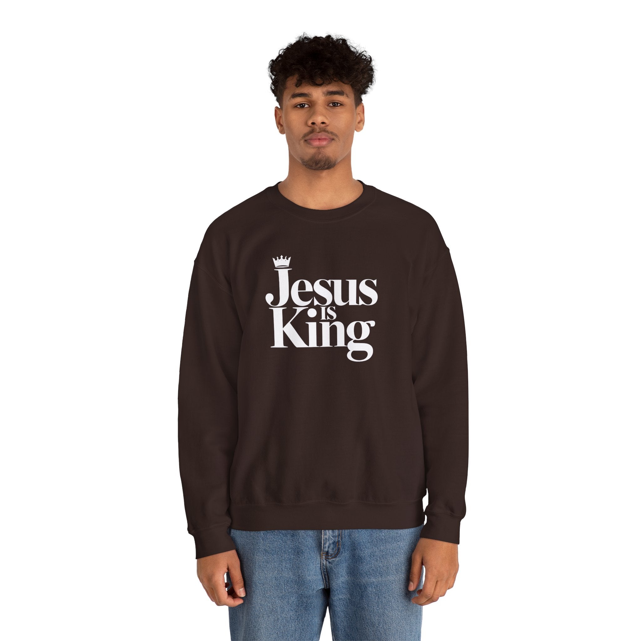 Jesus Is King Sweatshirt — Christian Faith Crewneck