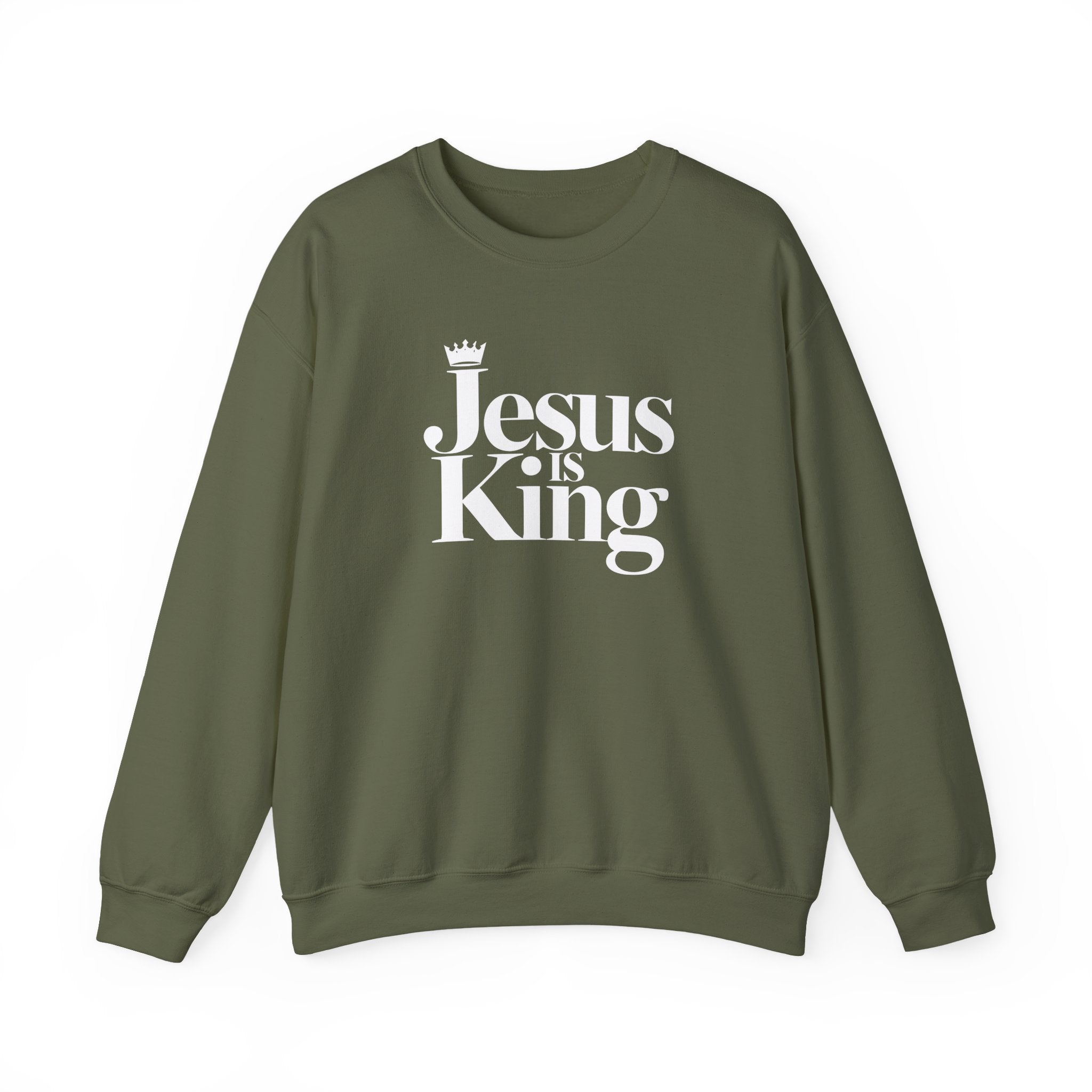 Jesus Is King Sweatshirt — Christian Faith Crewneck
