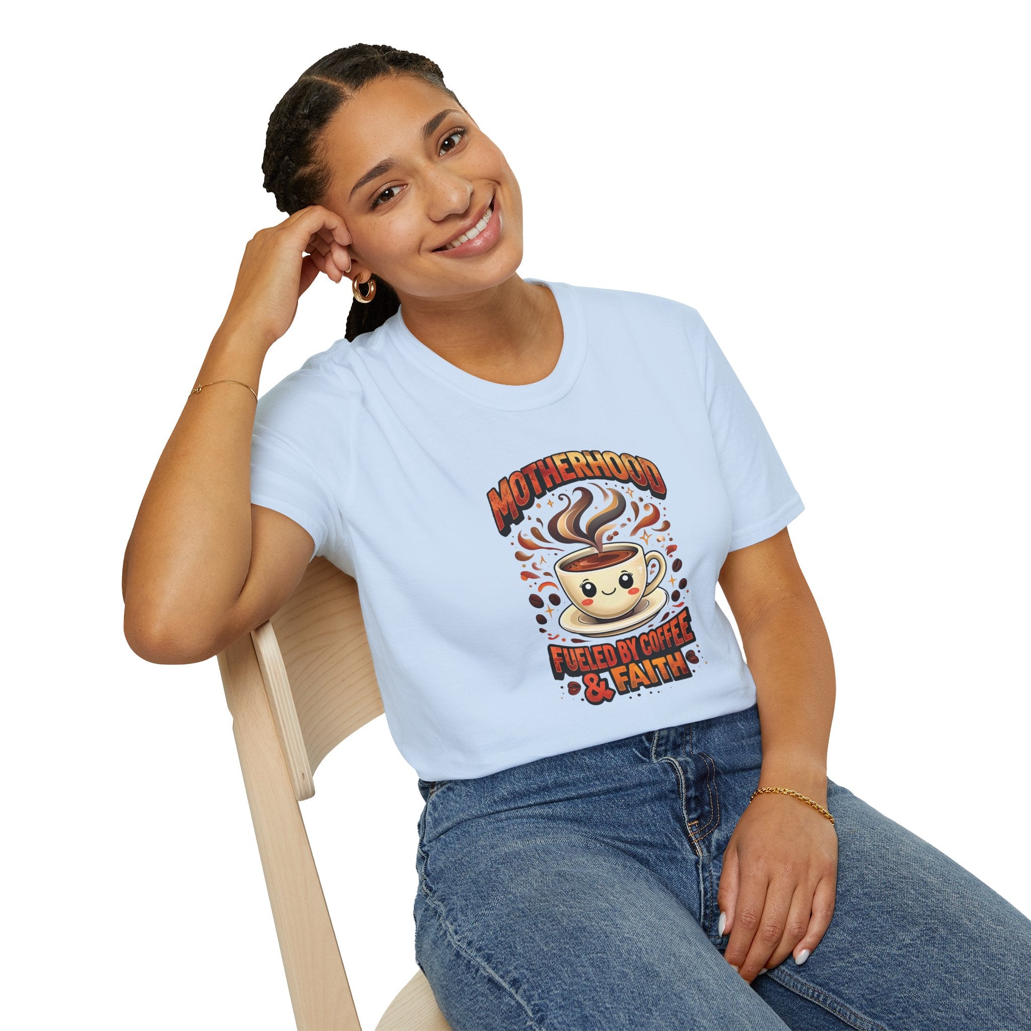 Motherhood Fueled By Coffee & Faith Gildan tshirt | Christian Mom Shirt and gift