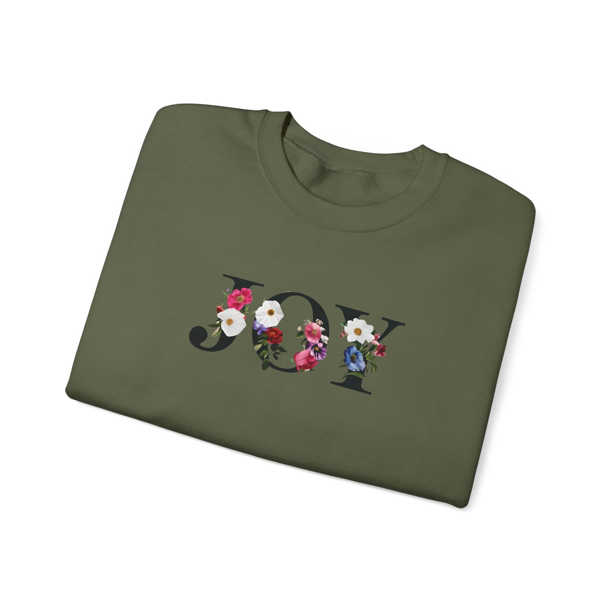 JOY Christian Gildan Unisex Crewneck Sweatshirt | Faith Top | Christian Gift