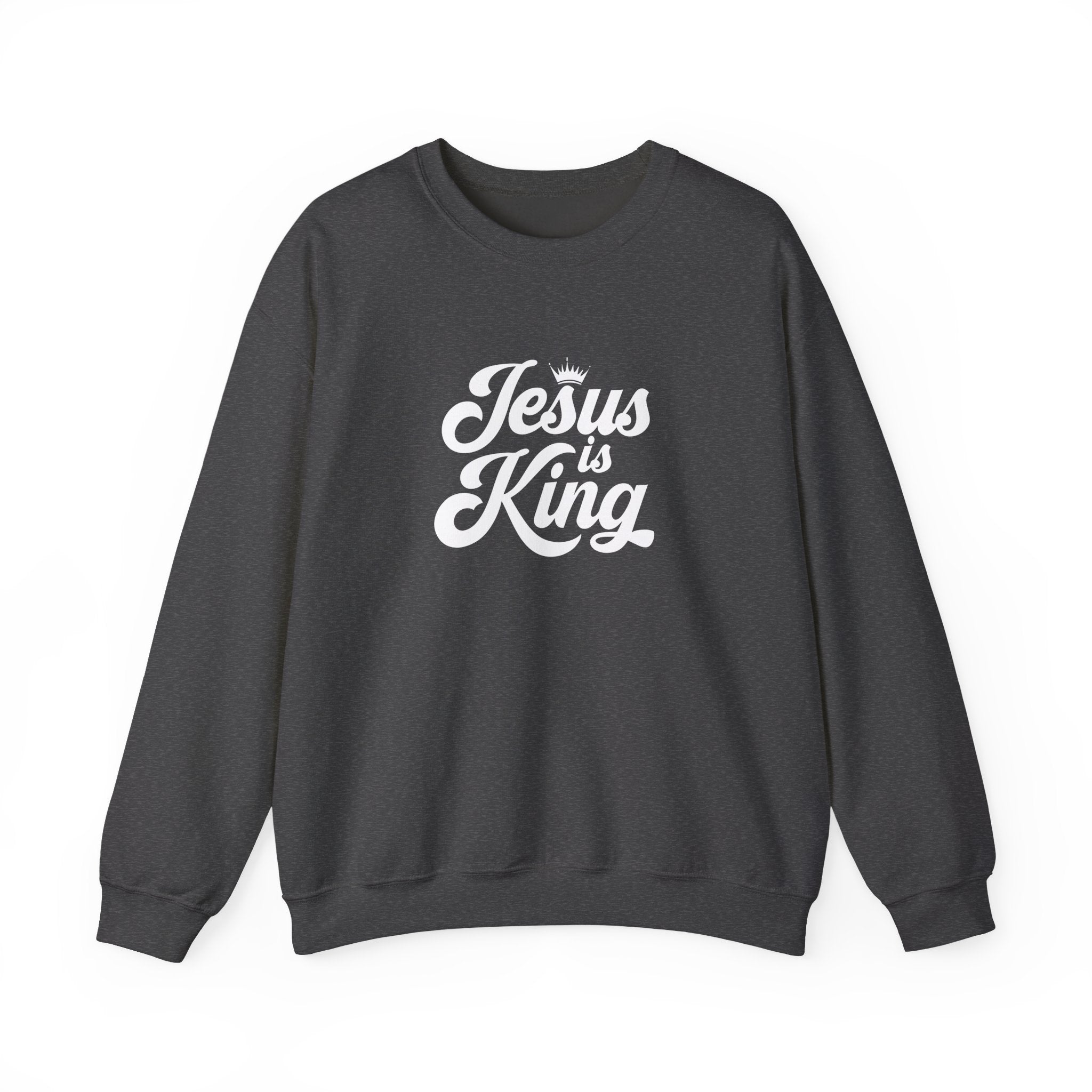 Jesus Is King Christian Gildan Unisex Crewneck Sweatshirt | Faith Apparel |  Religious Gift