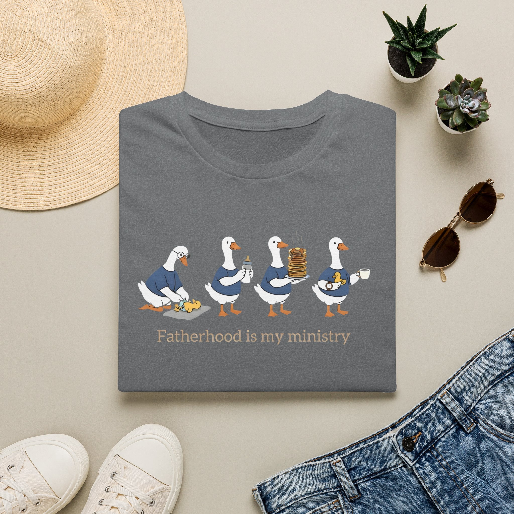 Fatherhood Is My Ministry Gildan T-Shirt | Christian Dad Gift | Faith-Based Tee
