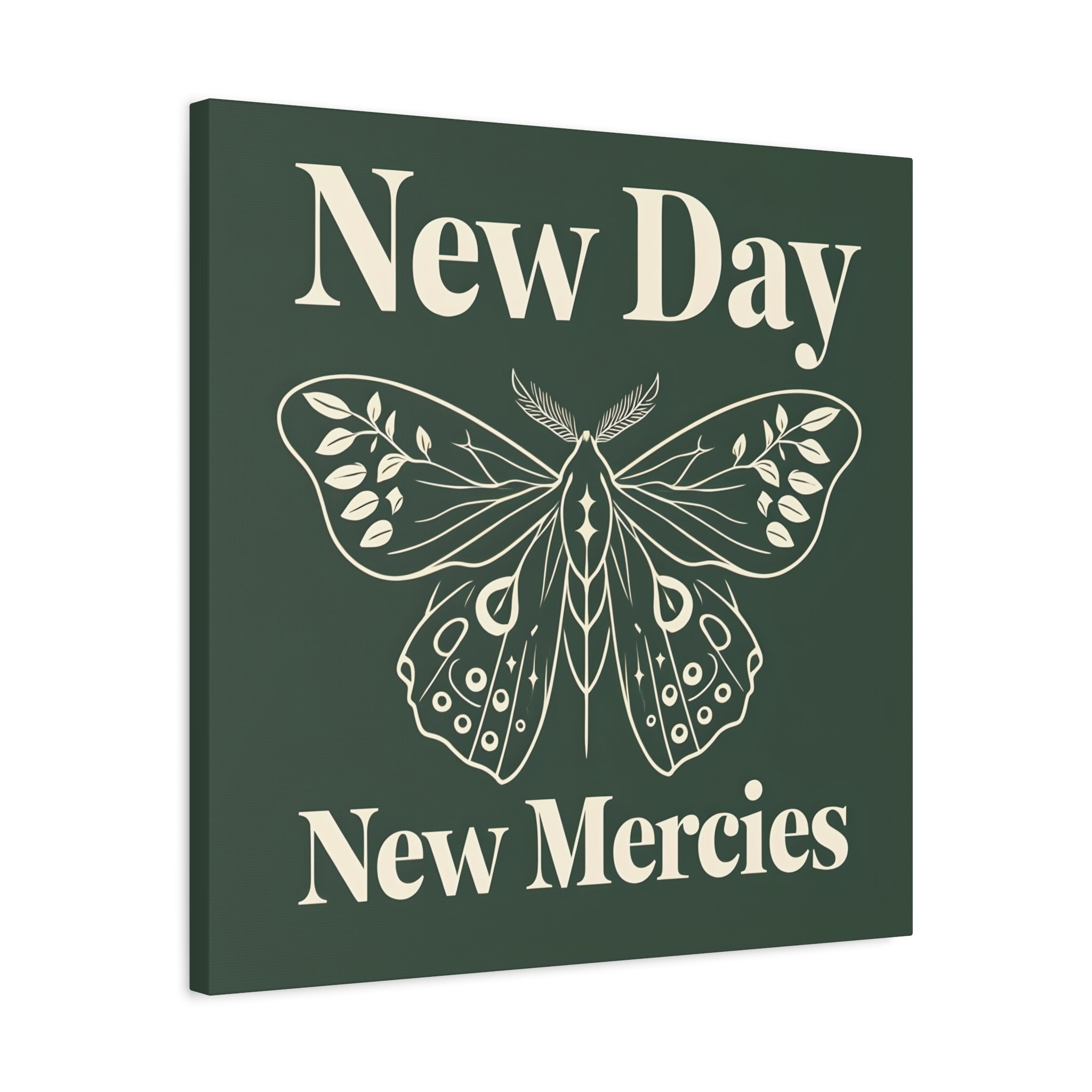 New Day New Mercies Christian Matte Canvas Wall Art | Faith Home Decor | Christian Housewarming Gift