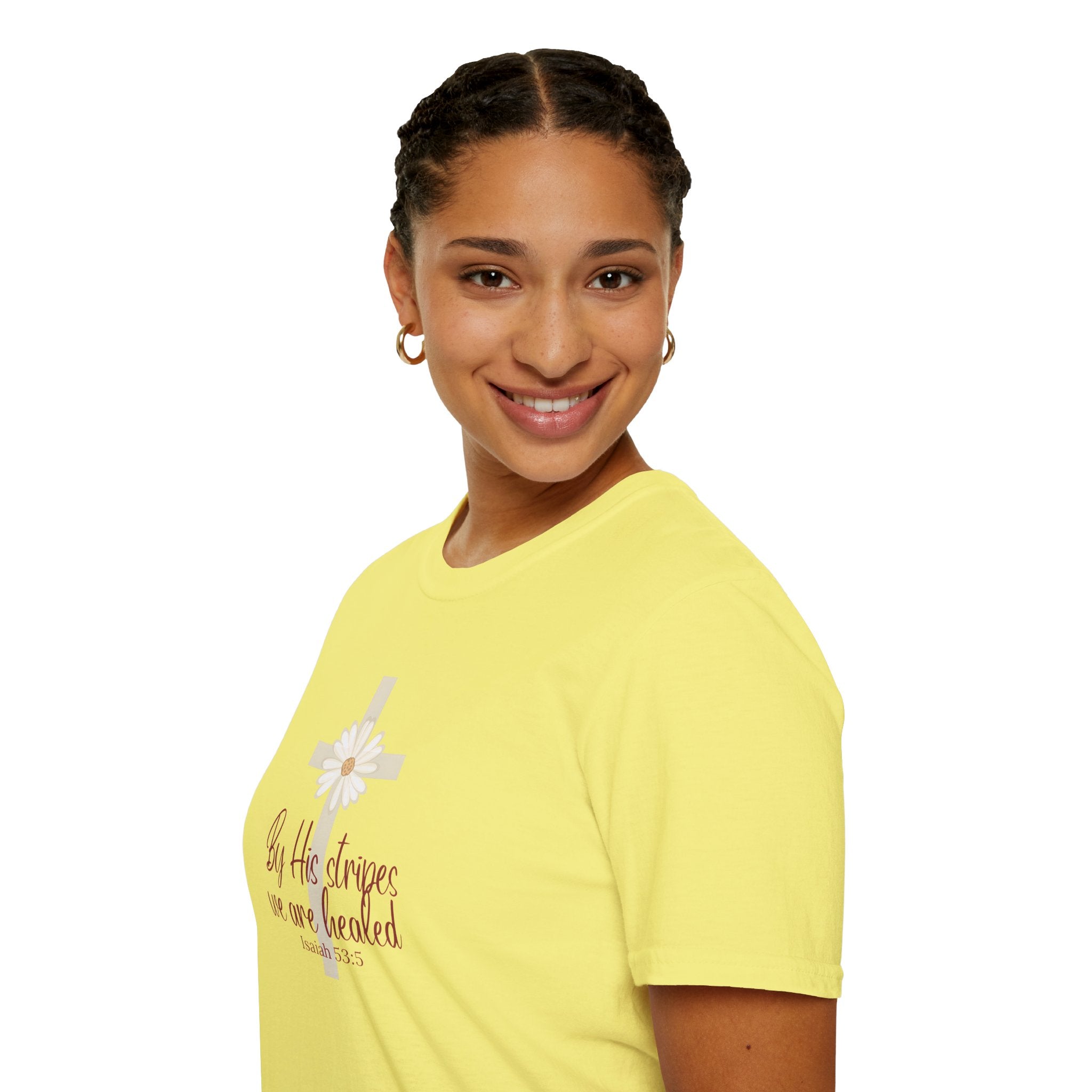 By His Stripes We Are Healed | Isaiah 53:5 | Christian Gildan T Shirt