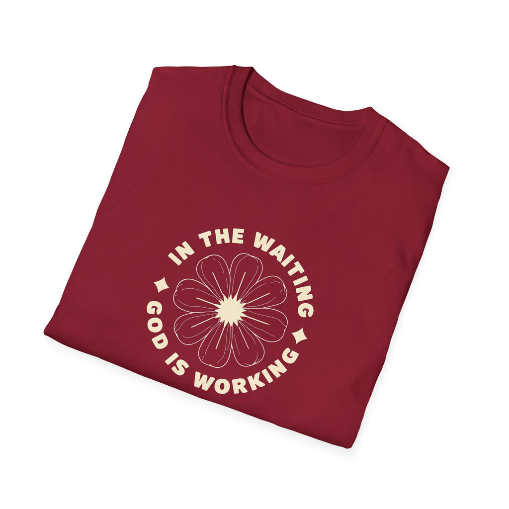 In the Waiting God Is Working Christian Gildan Unisex T-shirt | Women’s Faith Graphic Tee