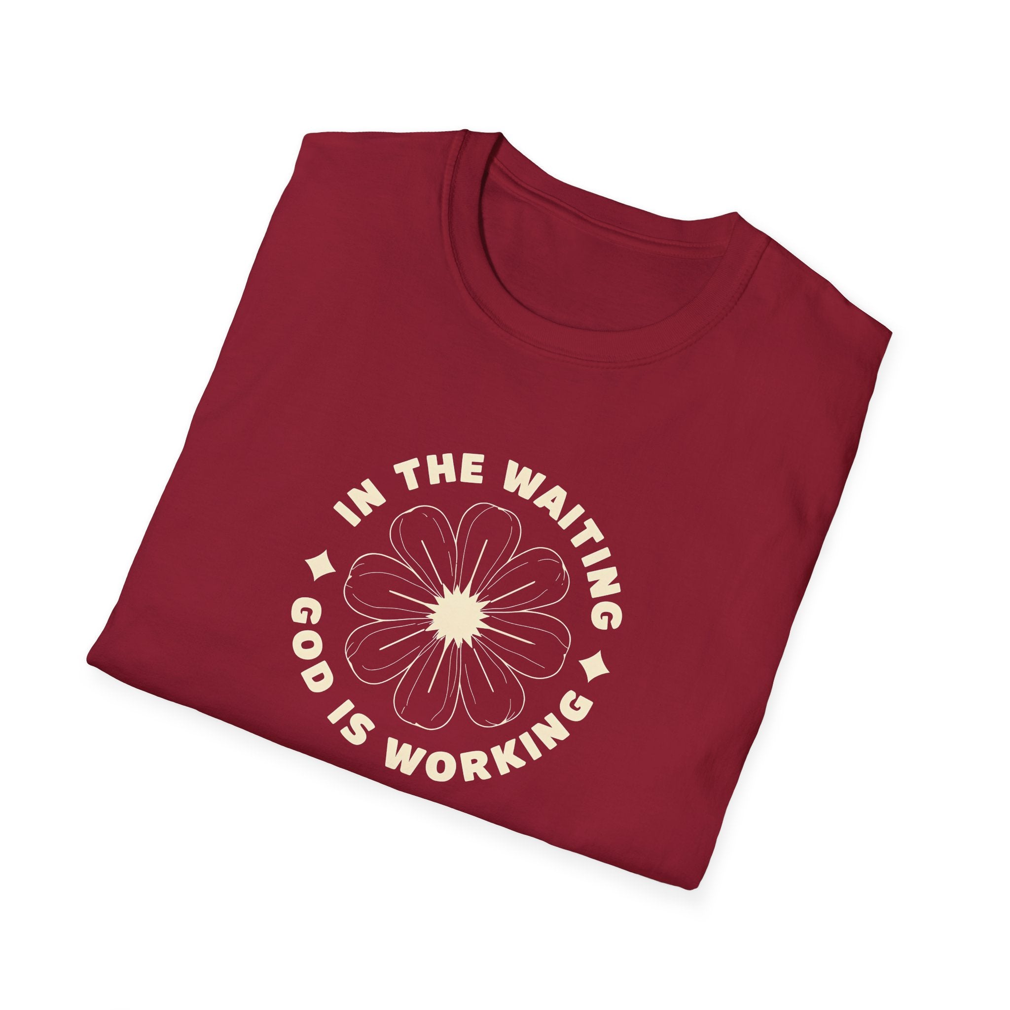 In the Waiting God Is Working Christian Gildan Unisex T-shirt | Women’s Faith Graphic Tee