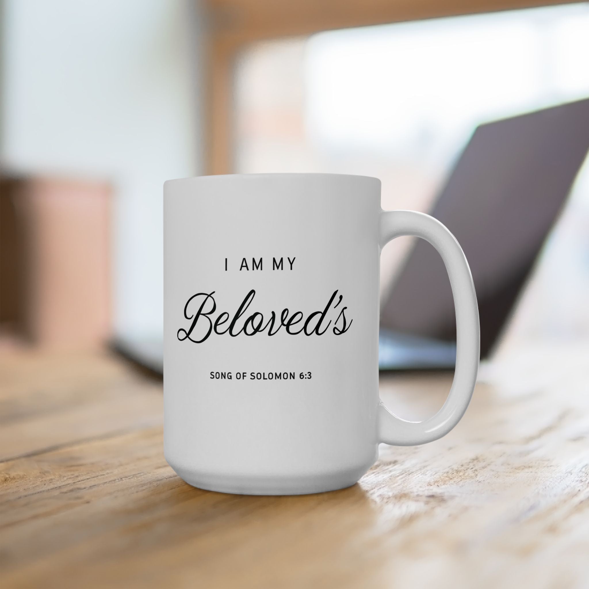 I Am My Beloved's Song of Solomon 6:3 Christian ceramic coffee mug 11oz 15oz — faith gift for her