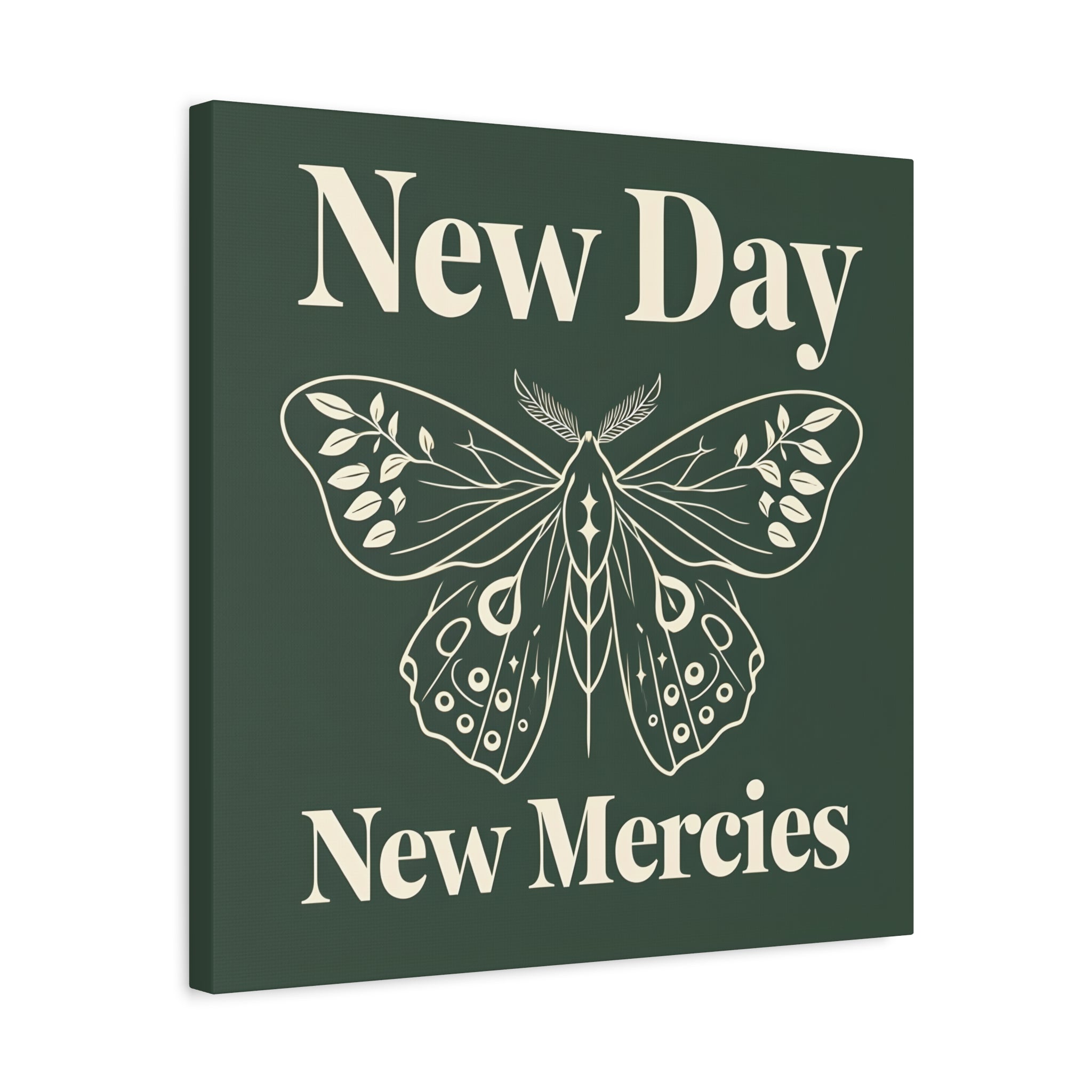 New Day New Mercies Christian Matte Canvas Wall Art | Faith Home Decor | Christian Housewarming Gift