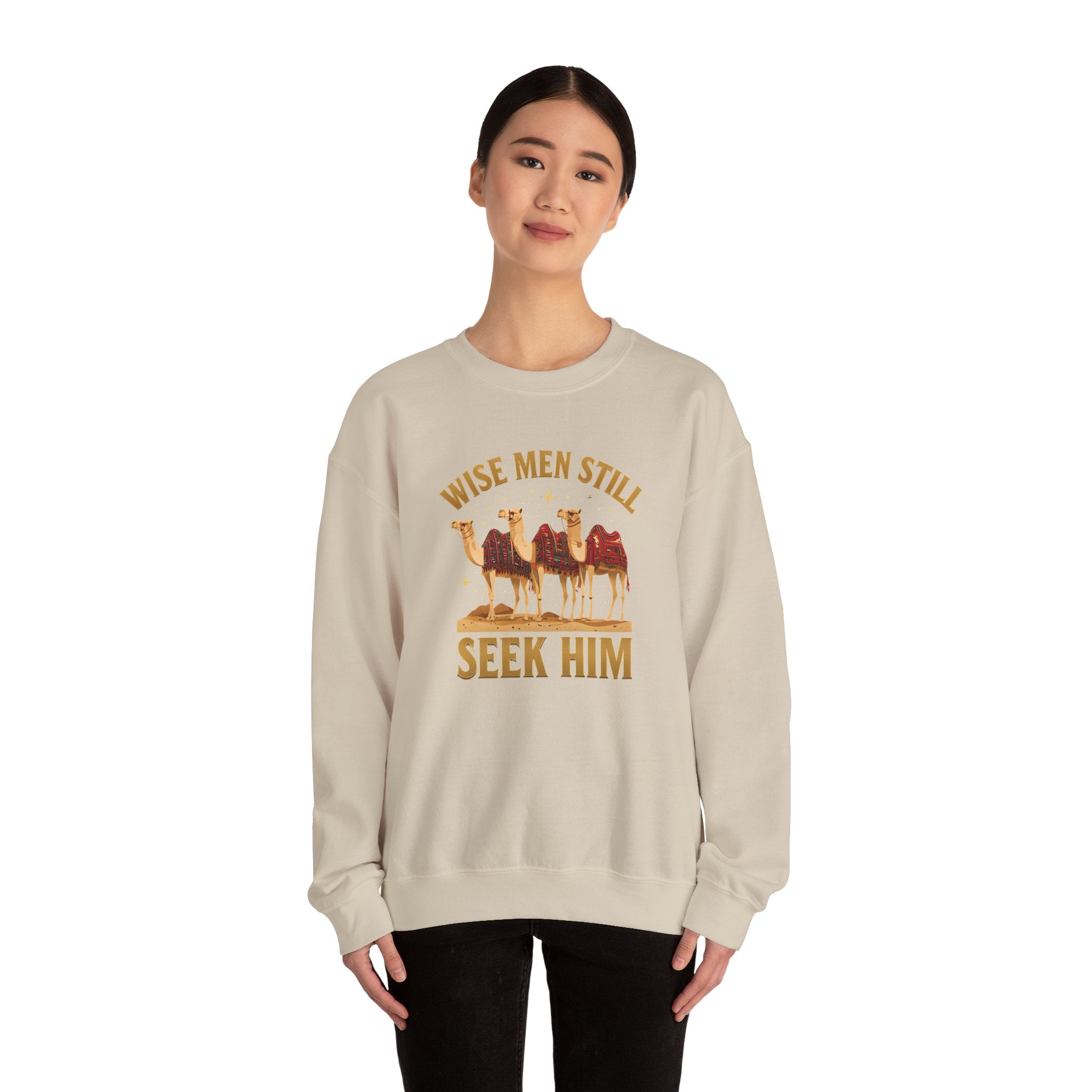 Wise Men Still Seek Him Gildan Unisex Crewneck Sweatshirt | Gift for Men | Religious Holiday Apparel