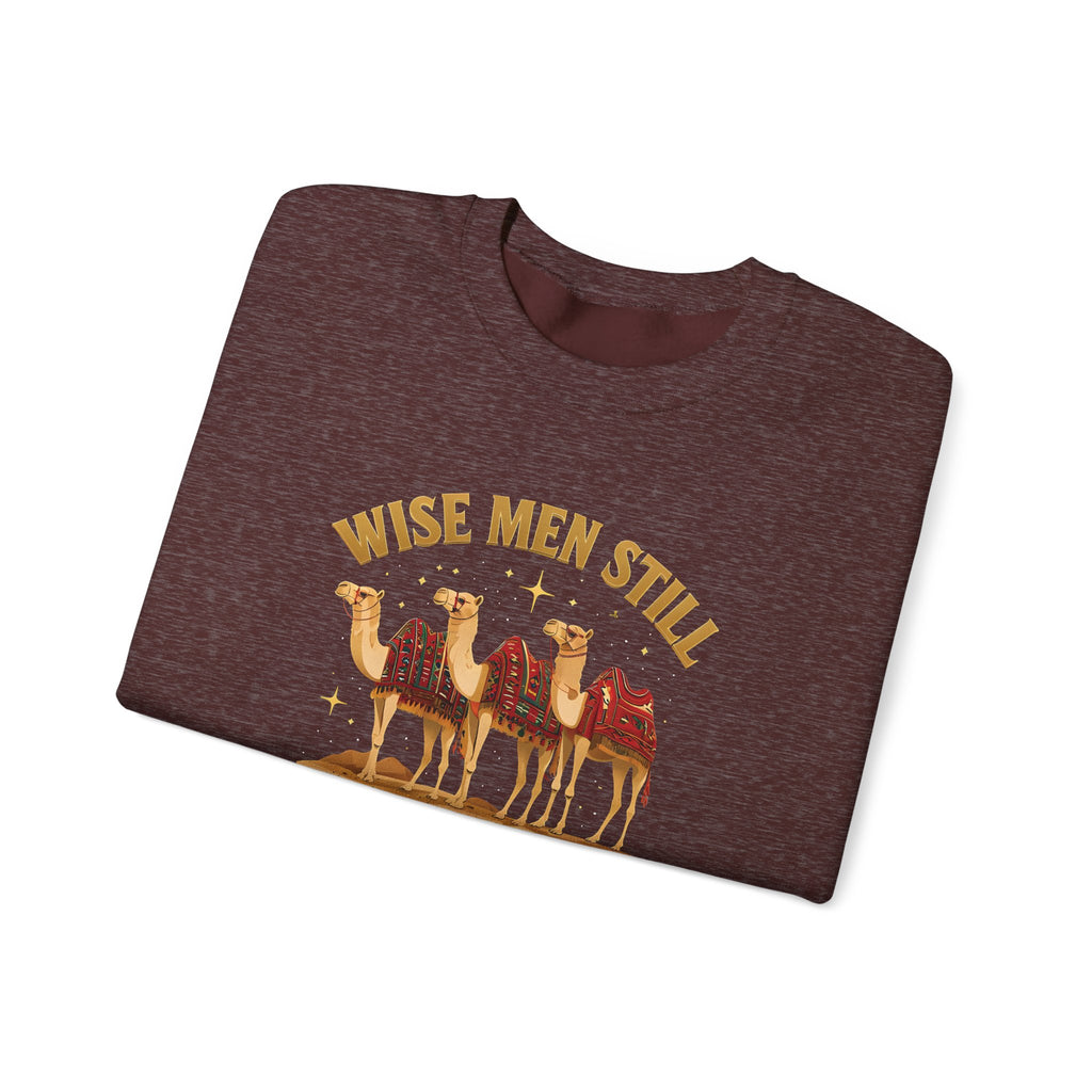 Wise Men Still Seek Him Gildan Unisex Crewneck Sweatshirt | Gift for Men | Religious Holiday Apparel