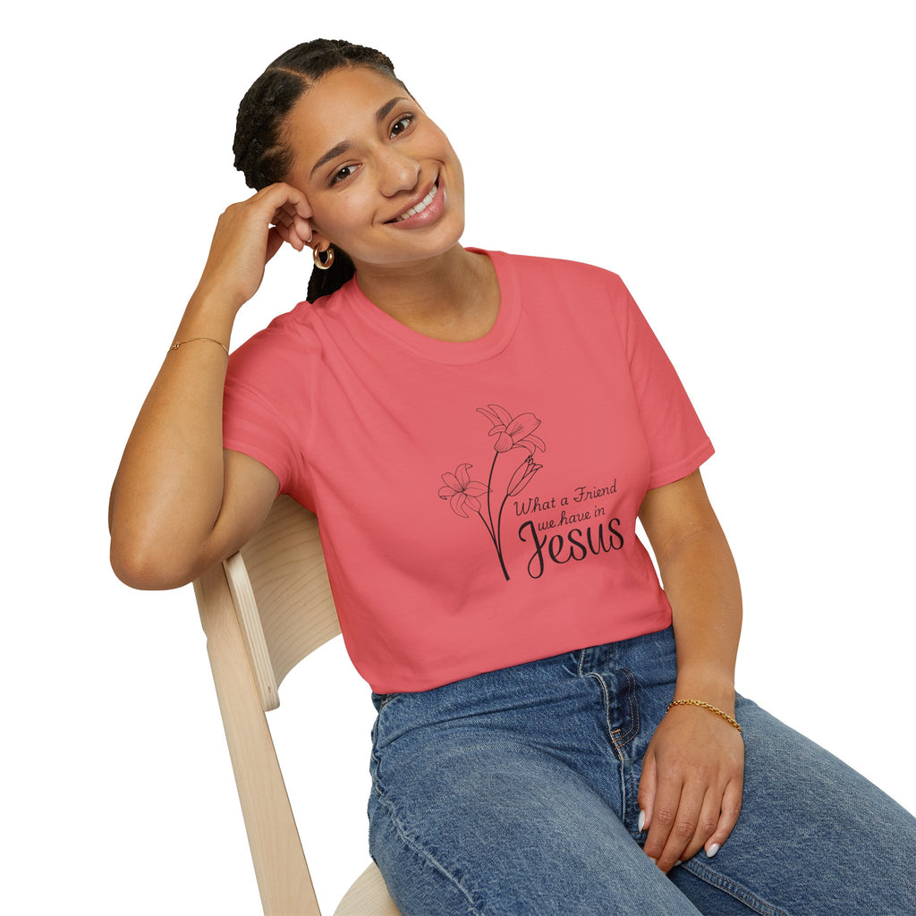What a Friend We Have in Jesus Gildan Christian T-Shirt |  Faith Graphic Tee | Christian Gifts