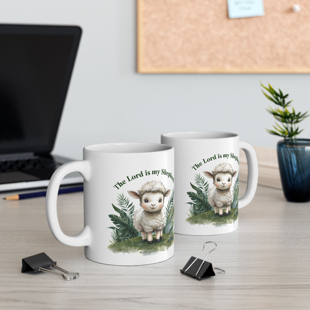 The Lord Is My Shepherd Mug – Christian Coffee Mug – Bible Verse Christian Gift