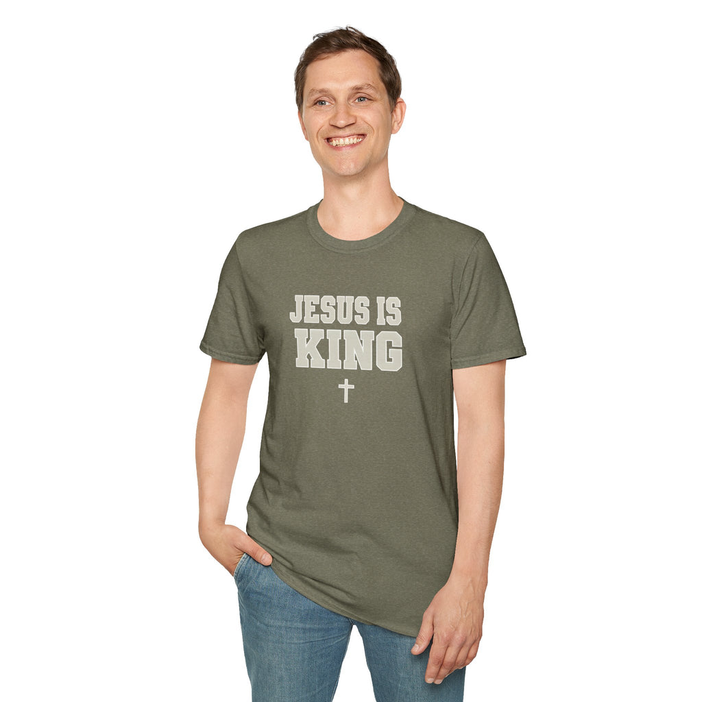Jesus is King Unisex Gildan Softstyle T-Shirt | Christian Faith Apparel | Christian Gifts