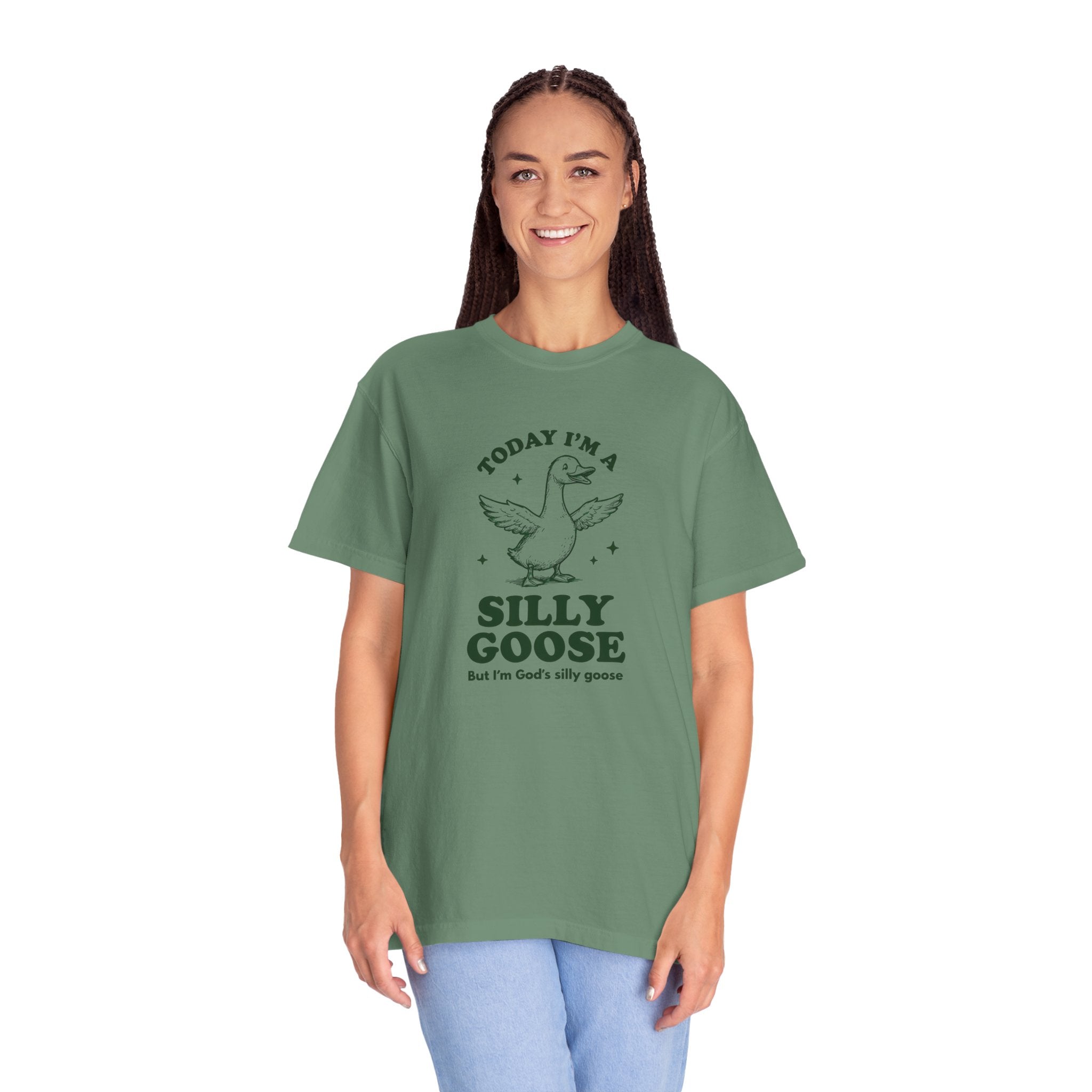 God’s Silly Goose without the tie | Unisex Garment Dyed Comfort Colors | Christian Graphic T-shirt | S-4XL