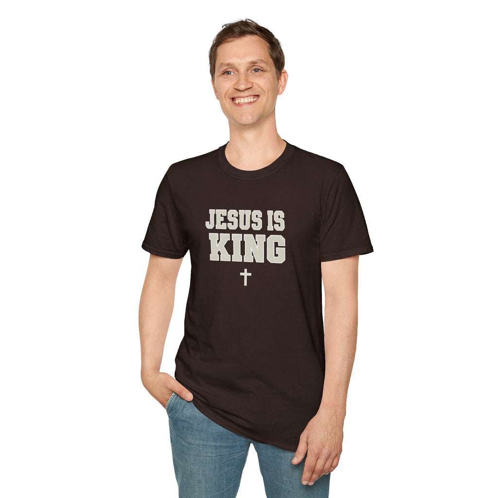 Jesus is King Unisex Gildan Softstyle T-Shirt | Christian Faith Apparel | Christian Gifts