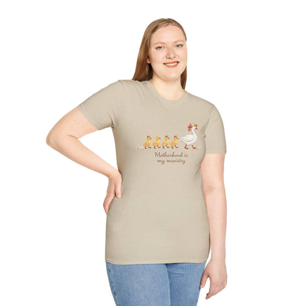 Motherhood Is My Ministry Gildan Softstyle Unisex Tee | Christian Mom T-Shirt