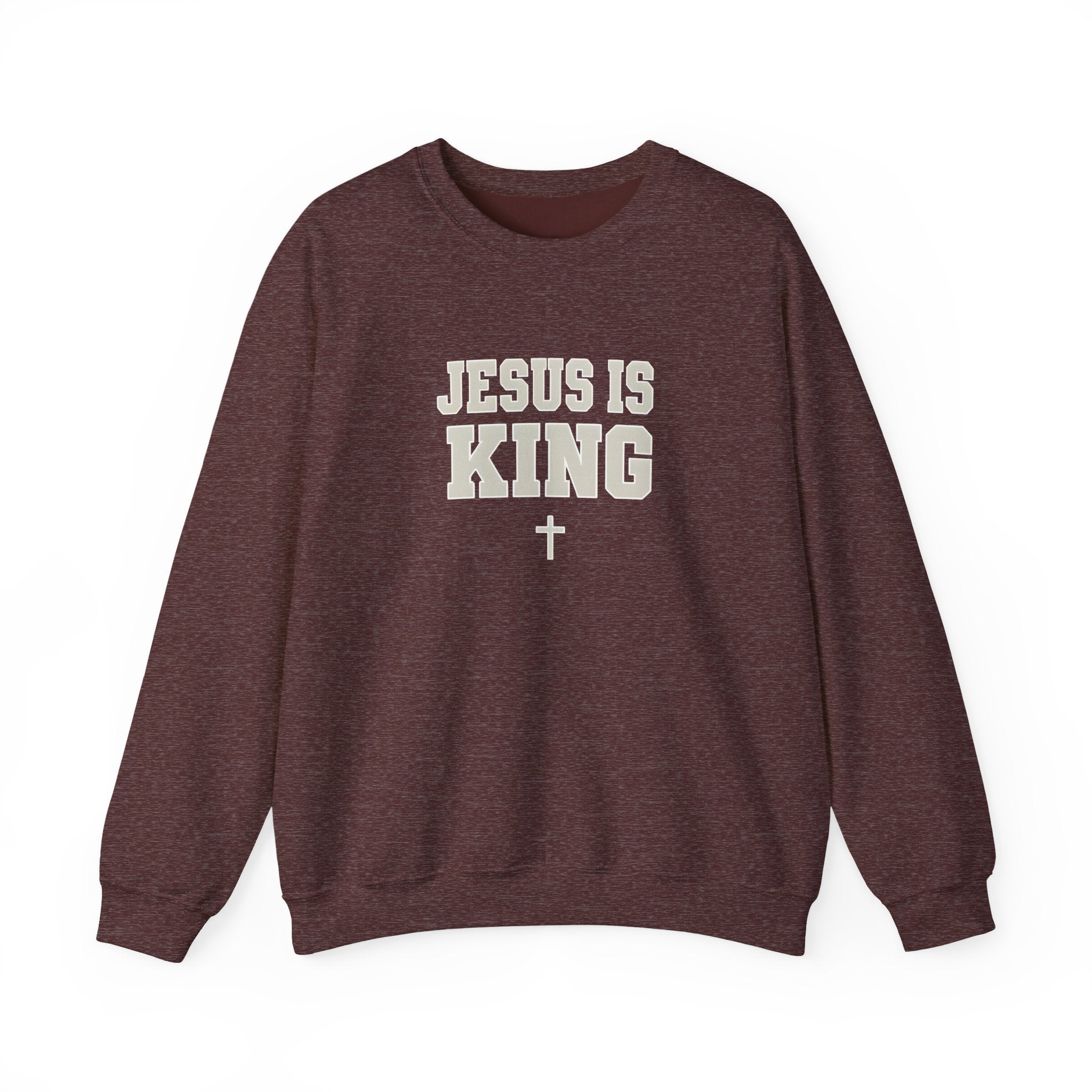 Jesus is King Gildan Unisex Crewneck Sweatshirt | Christian Apparel | Inspirational Gift | Cozy Everyday Wear