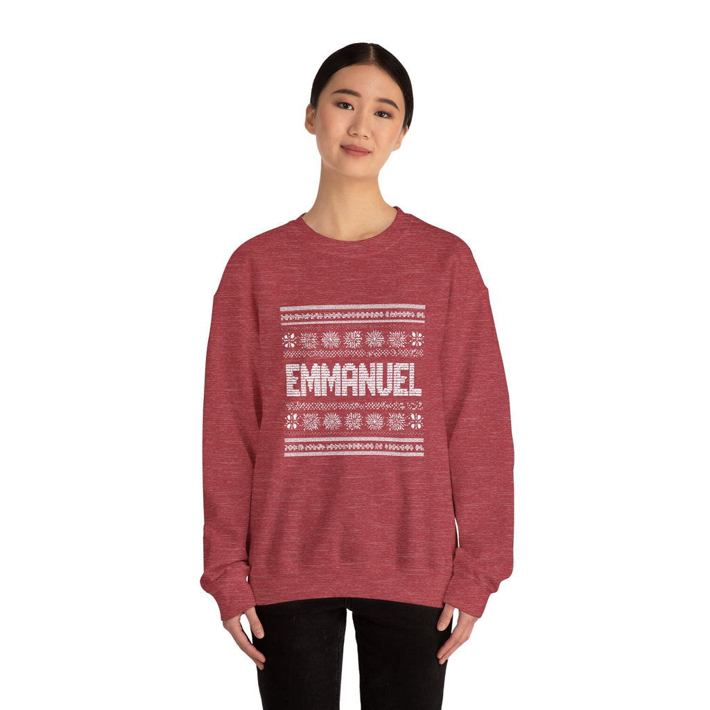Emmanuel Gildan Unisex Christmas Crewneck Sweatshirt |Christian Holiday Gift