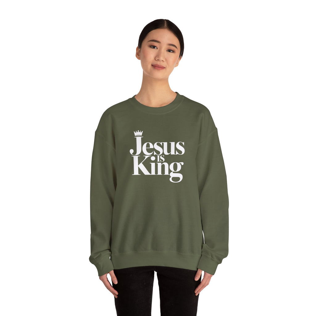 Jesus Is King Sweatshirt — Christian Faith Crewneck