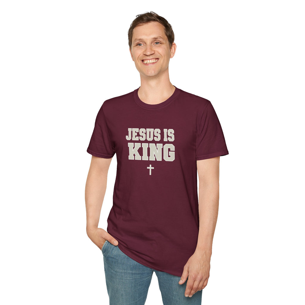 Jesus is King Unisex Gildan Softstyle T-Shirt | Christian Faith Apparel | Christian Gifts