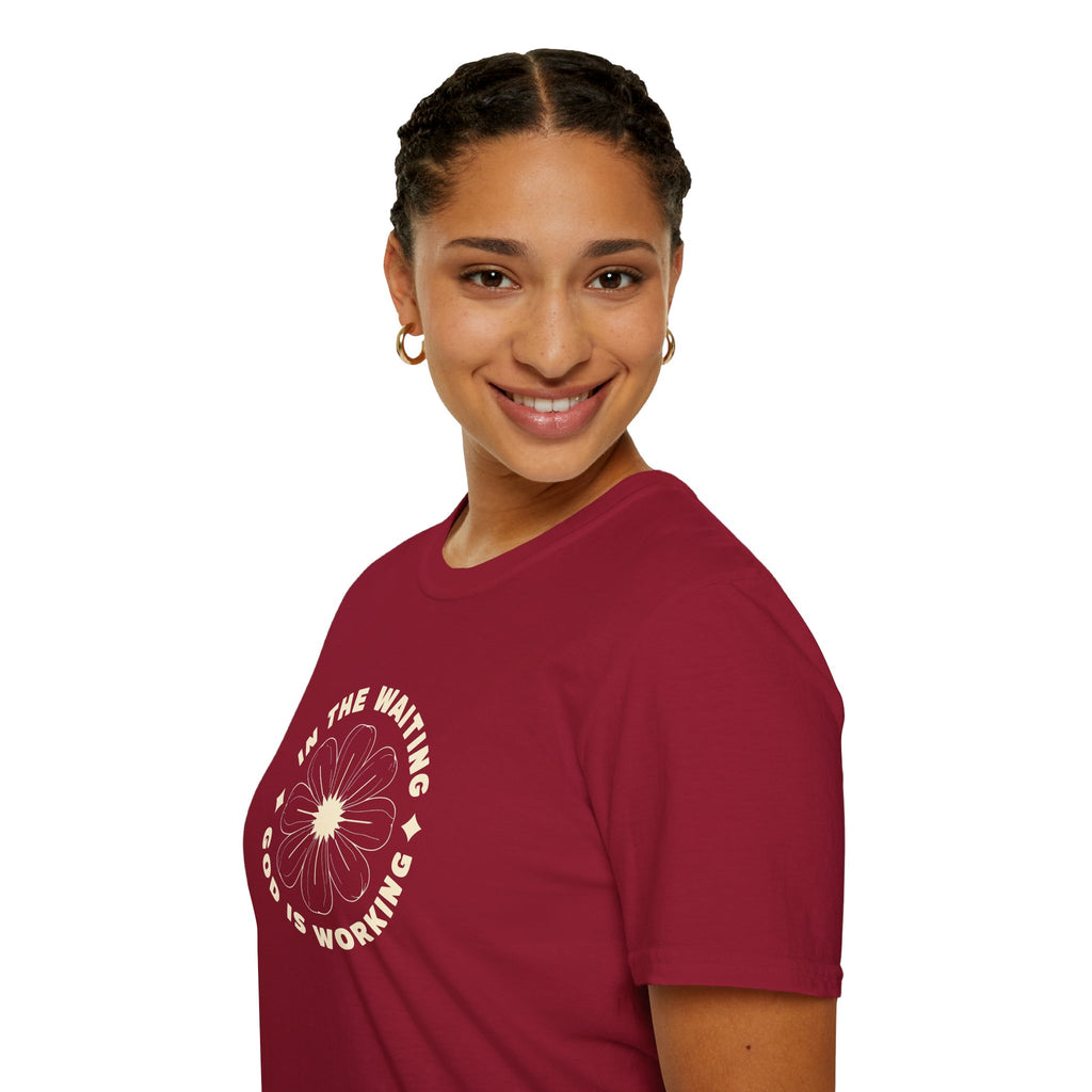 In the Waiting God Is Working Christian Gildan Unisex T-shirt | Women’s Faith Graphic Tee
