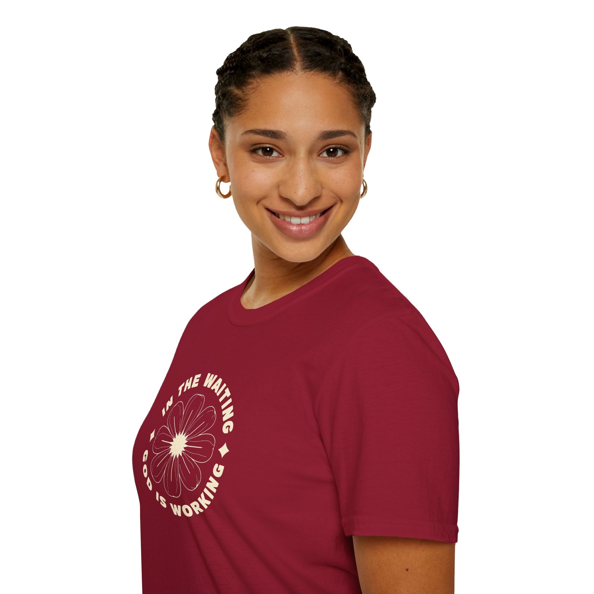 In the Waiting God Is Working Christian Gildan Unisex T-shirt | Women’s Faith Graphic Tee