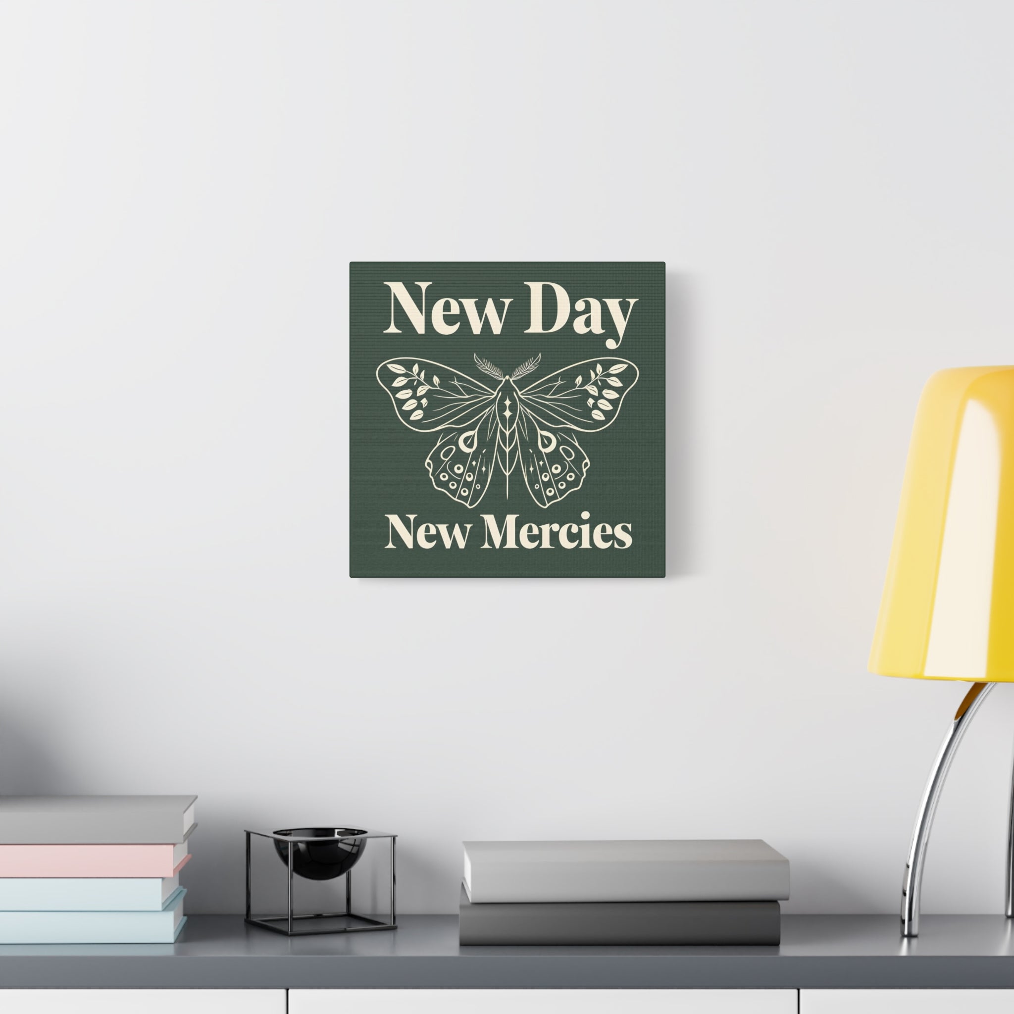 New Day New Mercies Christian Matte Canvas Wall Art | Faith Home Decor | Christian Housewarming Gift