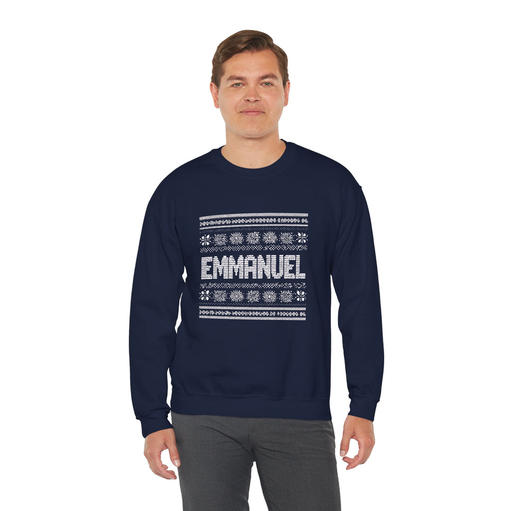 Emmanuel Gildan Unisex Christmas Crewneck Sweatshirt |Christian Holiday Gift