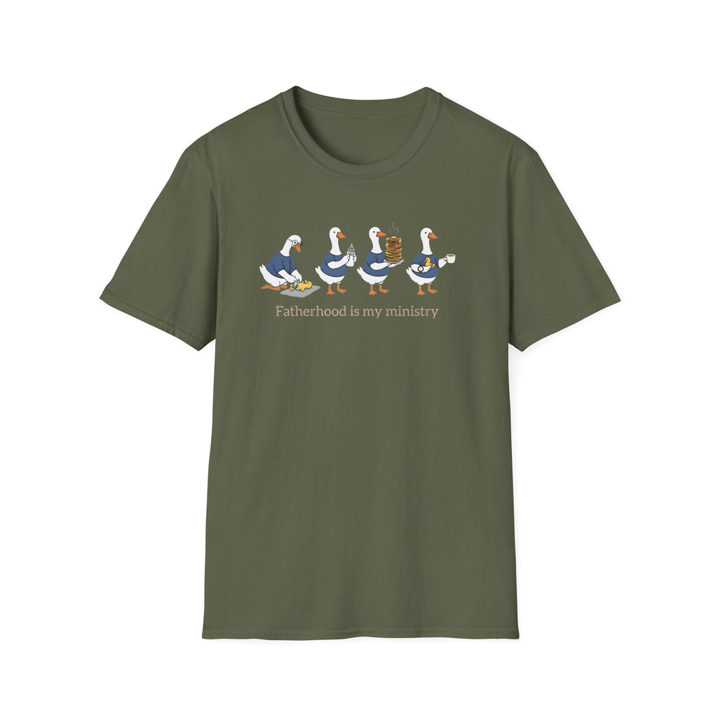 Fatherhood Is My Ministry Gildan T-Shirt | Christian Dad Gift | Faith-Based Tee