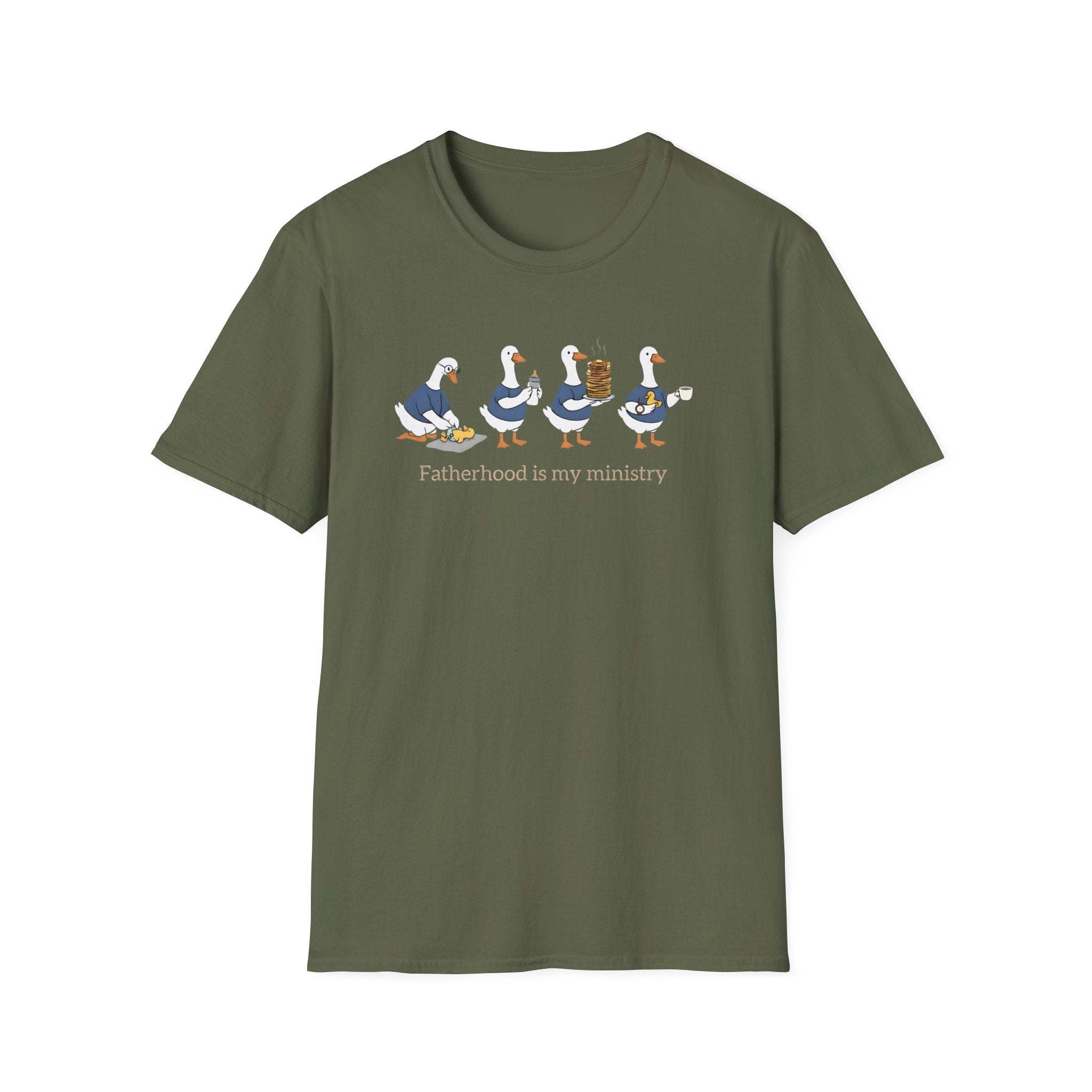 Fatherhood Is My Ministry Gildan T-Shirt | Christian Dad Gift | Faith-Based Tee