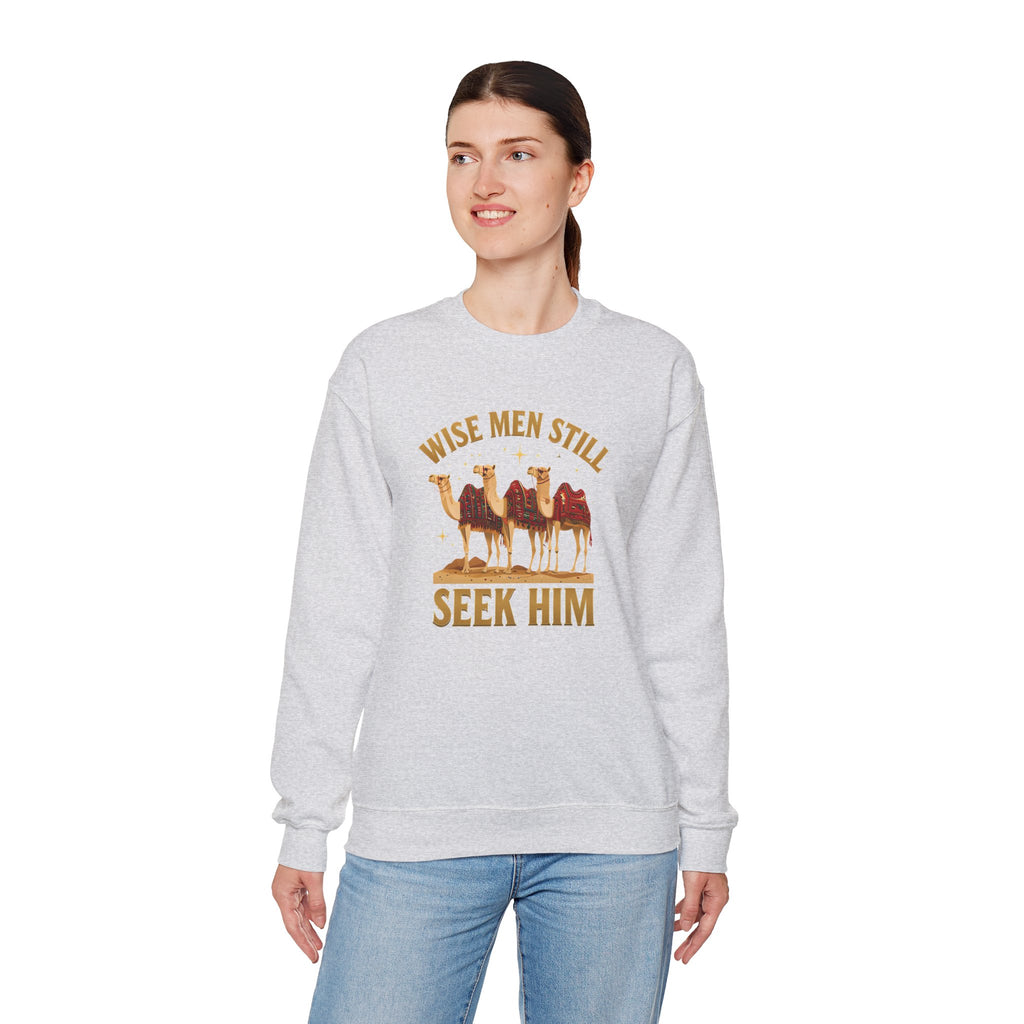 Wise Men Still Seek Him Gildan Unisex Crewneck Sweatshirt | Gift for Men | Religious Holiday Apparel