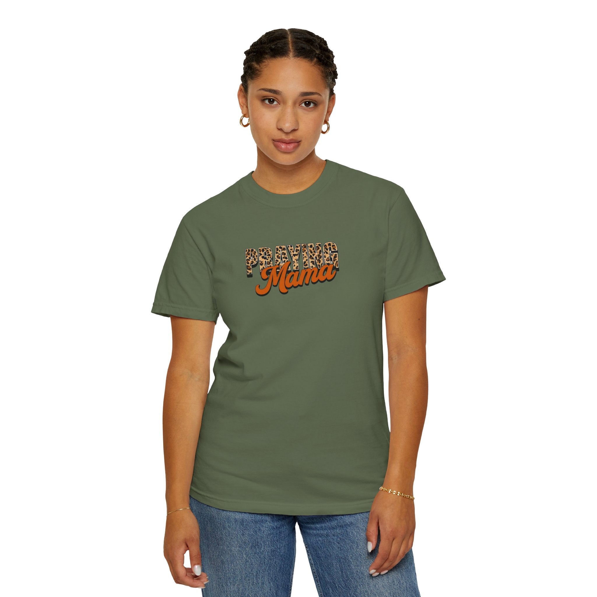 Praying Mama Comfort Colors Unisex Garment-Dyed Christian Tshirt | Cozy Casual Christian Gift | S-4XL