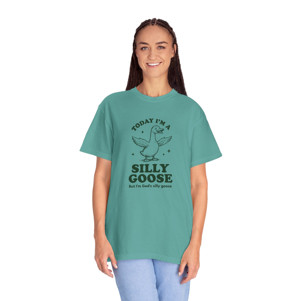 God’s Silly Goose without the tie | Unisex Garment Dyed Comfort Colors | Christian Graphic T-shirt | S-4XL