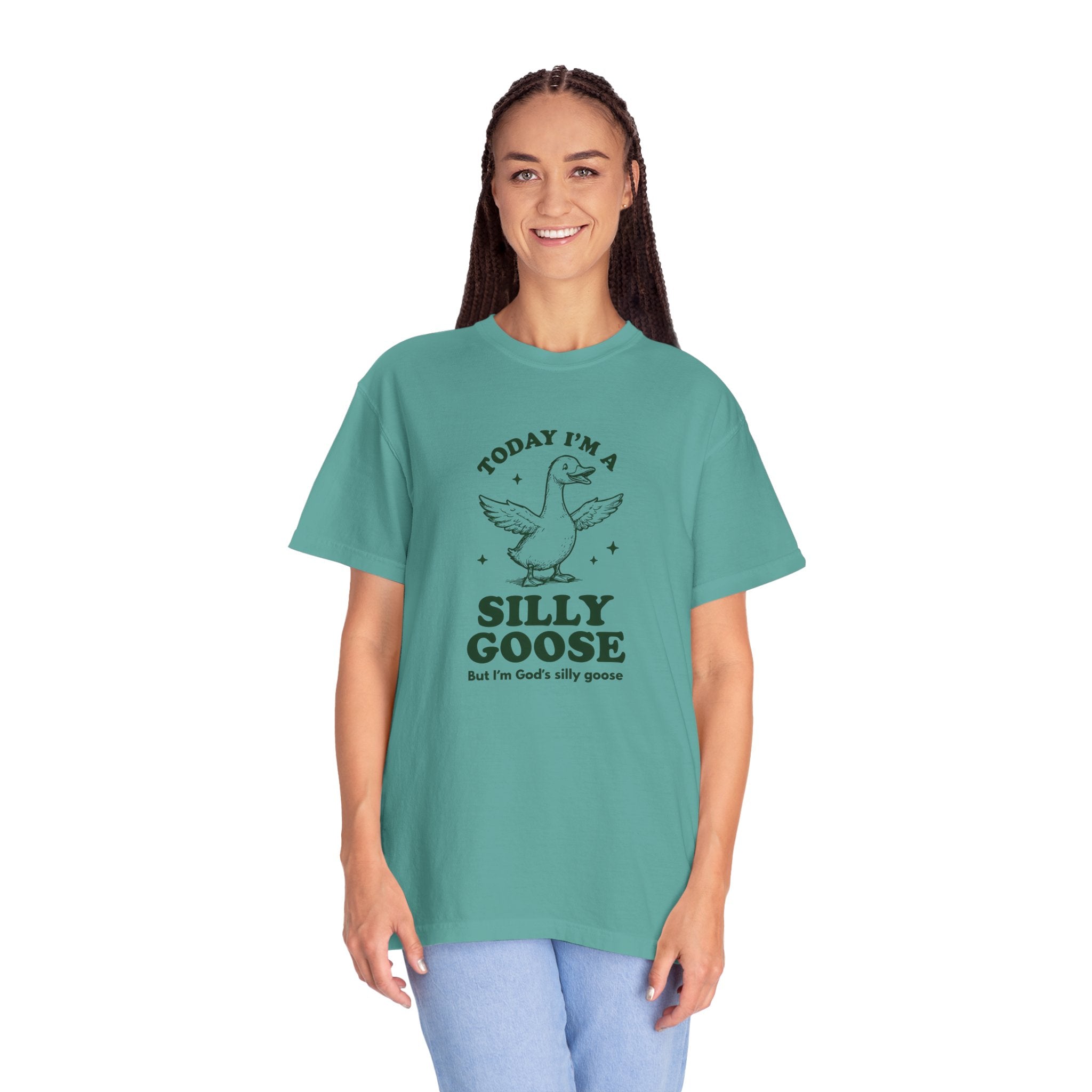 God’s Silly Goose without the tie | Unisex Garment Dyed Comfort Colors | Christian Graphic T-shirt | S-4XL