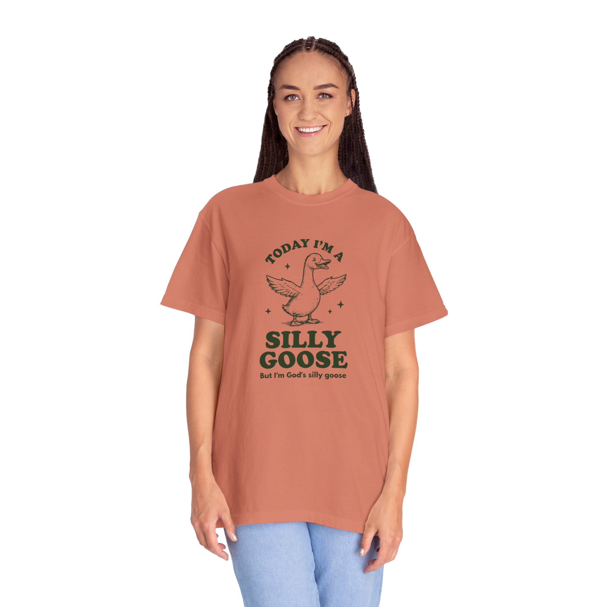 God’s Silly Goose without the tie | Unisex Garment Dyed Comfort Colors | Christian Graphic T-shirt | S-4XL
