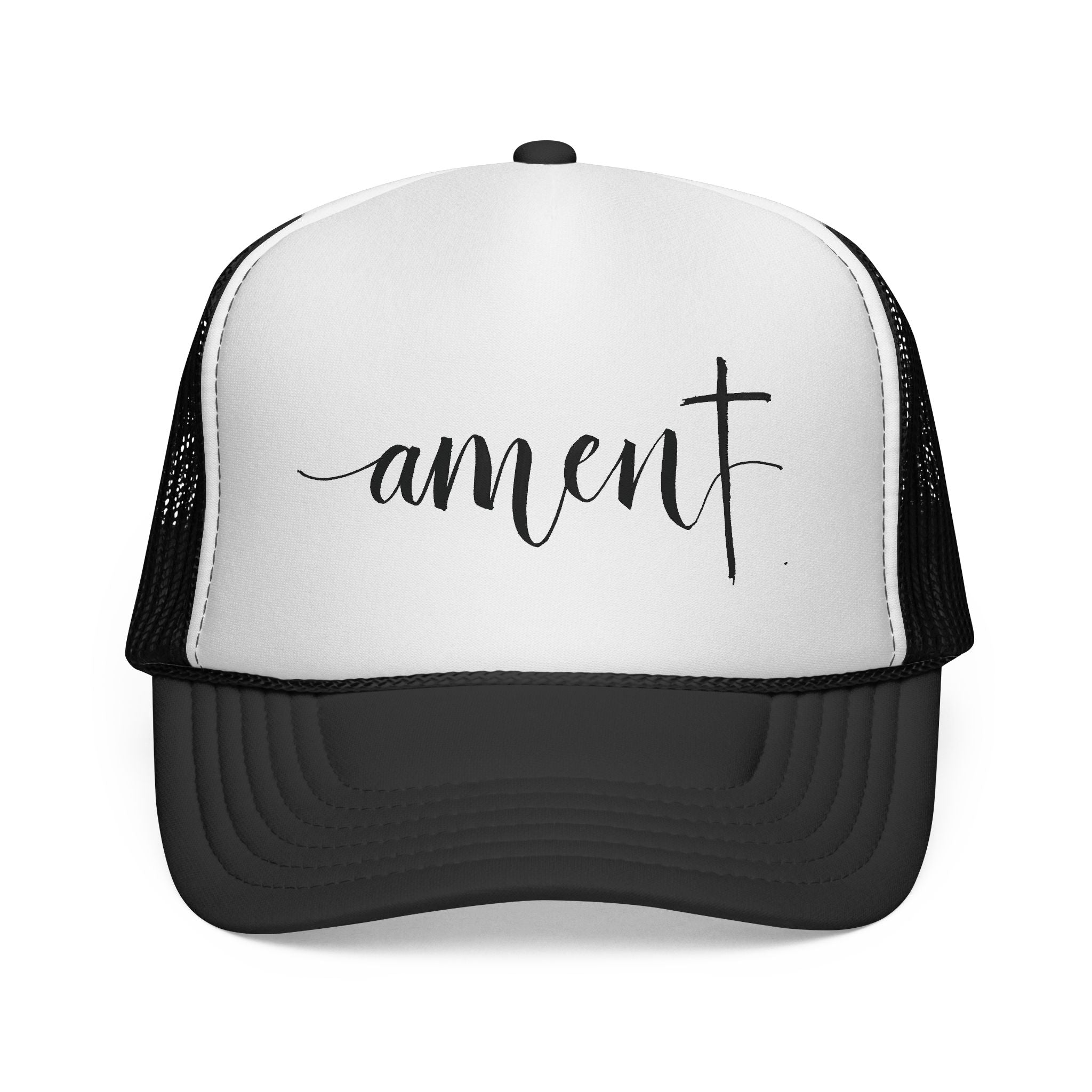 Amen Christian Trucker Hat | Faith Snapback Cap | Adjustable Mesh Hat Gift
