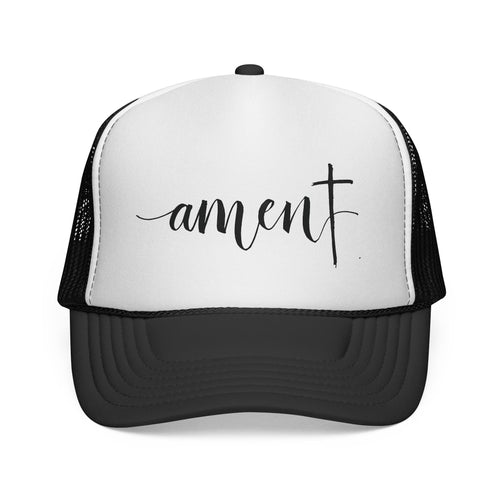 Amen Christian Trucker Hat | Faith Snapback Cap | Adjustable Mesh Hat Gift