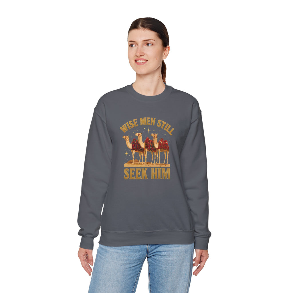 Wise Men Still Seek Him Gildan Unisex Crewneck Sweatshirt | Gift for Men | Religious Holiday Apparel