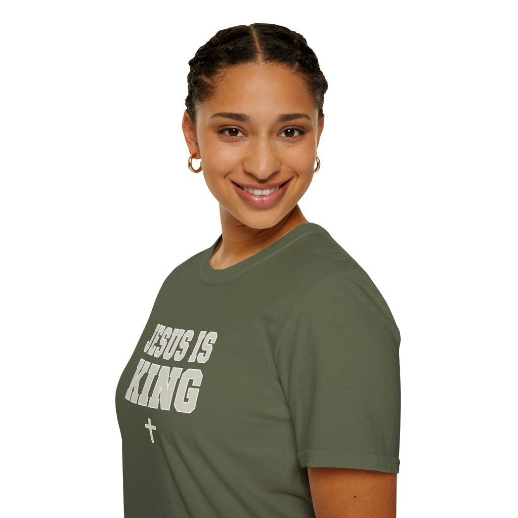 Jesus is King Unisex Gildan Softstyle T-Shirt | Christian Faith Apparel | Christian Gifts