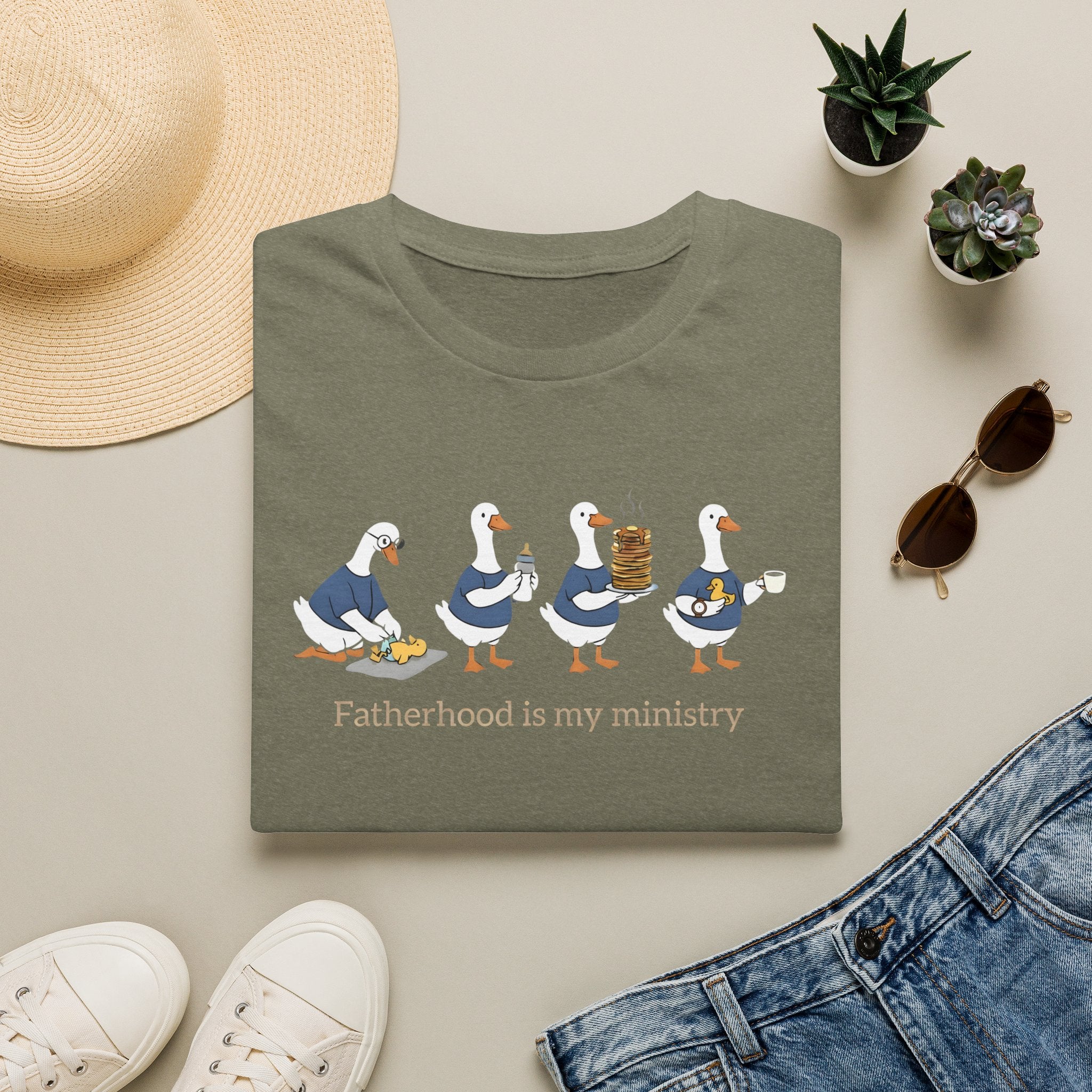 Fatherhood Is My Ministry Gildan T-Shirt | Christian Dad Gift | Faith-Based Tee