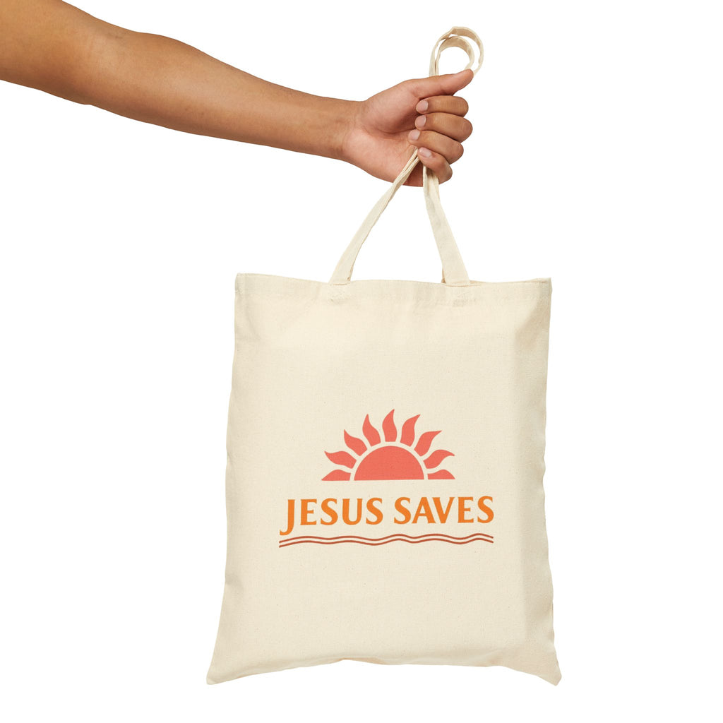 Christian Tote Bag for Women Jesus Saves Canvas Faith Bag Religious Gift Idea