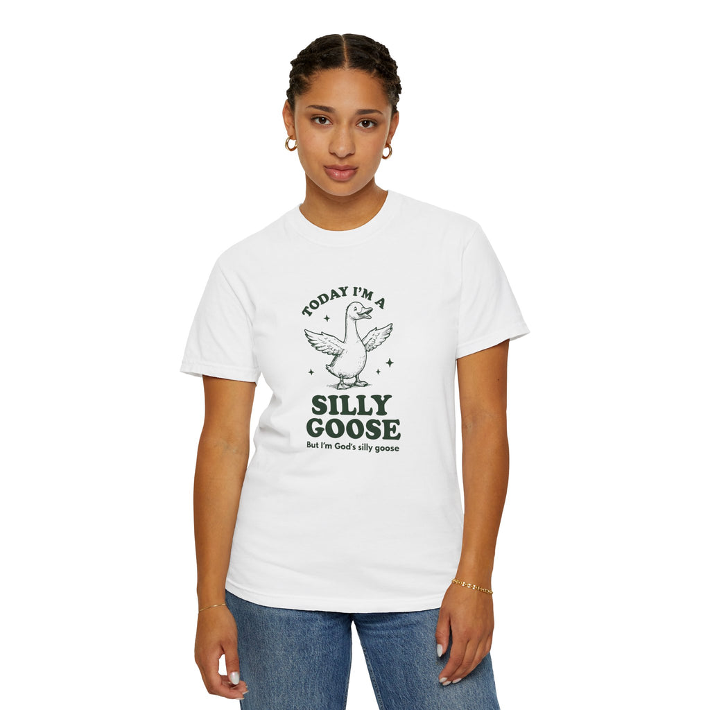God’s Silly Goose without the tie | Unisex Garment Dyed Comfort Colors | Christian Graphic T-shirt | S-4XL